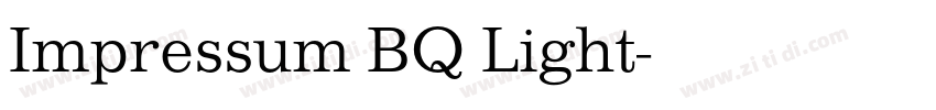 Impressum BQ Light字体转换